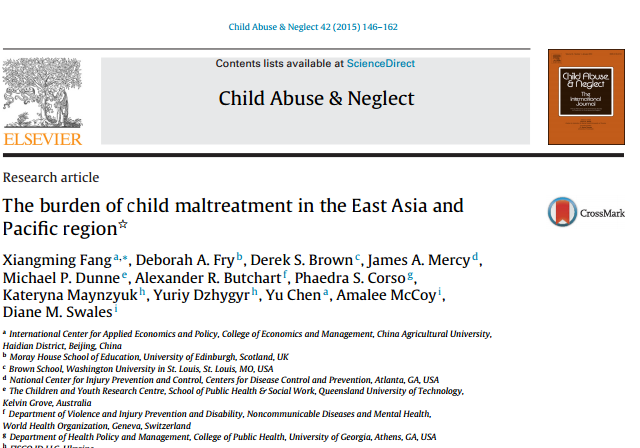 The burden of child maltreatment in the East Asia and Pacific region